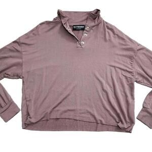 Kittenish Jessie James Decker Top Extra Small Mauve Crop Long Sleeve